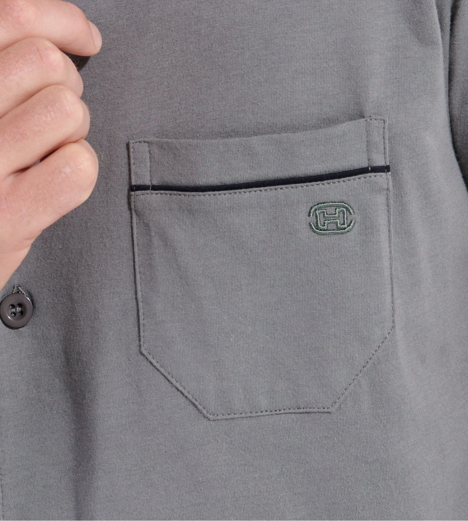 Pyjama élégant avec chemise ALBERT Gris Hom Pyjama élégant Avec Chemise ALBERT Gris -Lingerie Sipp Boutique albert pyj long ent boutonne gris oozu gris 4