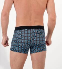 Boxer En Microfibre Confortable Homme Motifs Bleus Et Gris Aloys -Lingerie Sipp Boutique aloys boxer p284 dark grey print p284 dark grey print 2