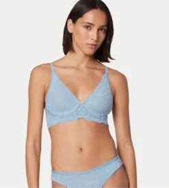 Triumph Soutien-gorge Triangle Sans Armatures Amourette Charm Blue -Lingerie Sipp Boutique amourette charm conscious n03 sga 00bi blue 5
