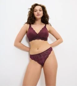 Triumph Soutien Gorge Sans Armatures Amourette Charm Deep Burgundy -Lingerie Sipp Boutique amourette charm t p sg sans armature 00eg deep burgundy 4