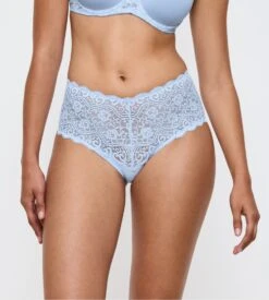Triumph Culotte Haute Maxi Bleue En Dentelle Amourette Ice
