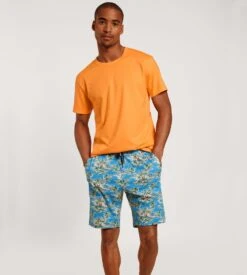 Calida Bermuda En Coton Rmx Sleep Time Off Malibu Blue -Lingerie Sipp Boutique bermuda en coton 514 malibu blue 3