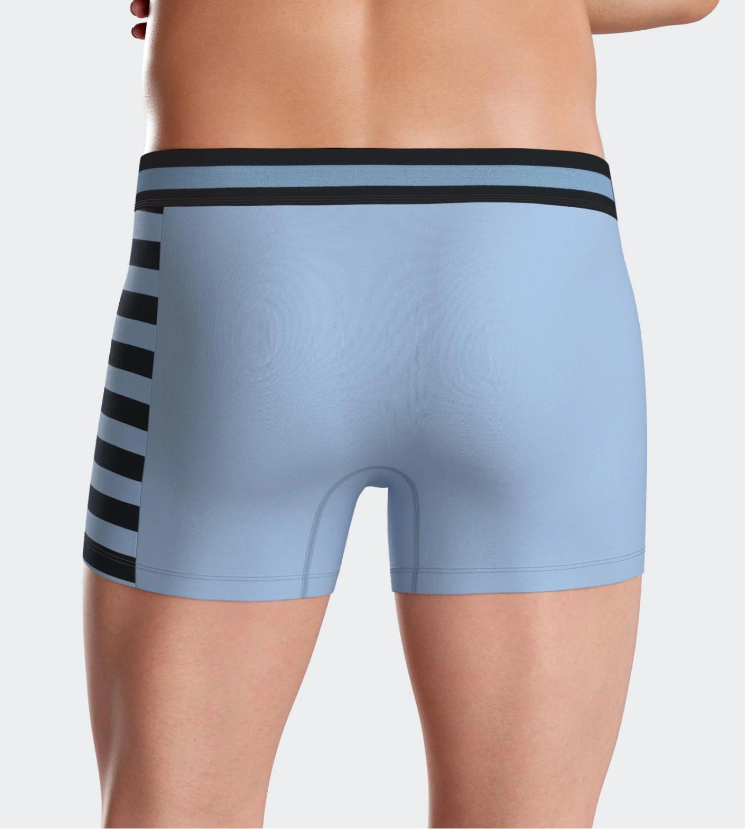 Boxer en coton pour homme bleu ciel avec rayures noires sur le côté Eden Park Boxer En Coton Pour Homme Bleu Ciel Avec Rayures Noires Sur Le Côté -Lingerie Sipp Boutique boxer bleu ciel muscaris 1