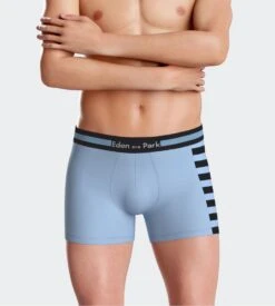Eden Park Boxer En Coton Pour Homme Bleu Ciel Avec Rayures Noires Sur Le Côté 4 Eden Park Boxer En Coton Pour Homme Bleu Ciel Avec Rayures Noires Sur Le Côté -Lingerie Sipp Boutique boxer bleu ciel muscaris 4