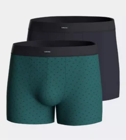 Eden Park Lot De 2 Boxers Ceinture Confort Noir Vert