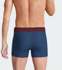 Eden Park Boxer Uni En Coton Bleu Avec Ceinture Bordeaux -Lingerie Sipp Boutique boxer coton midnight 2