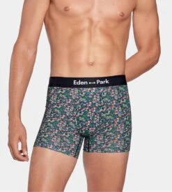 Eden Park Boxer Fleuri Homme Pelouse Marine
