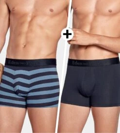 Eden Park Lot De 2 Boxers Homme Infinity/Marine