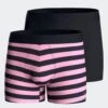 Eden Park Lot De 2 Boxers Rayés Rose Marine