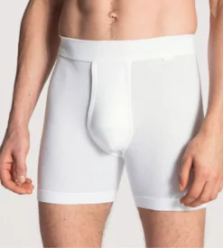 Calida Boxer Long Homme Classic Cotton 1:1 BLANC 01