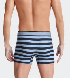 Eden Park Lot De 2 Boxers Homme En Coton à Rayures + Uni Bleu Ciel/Noir -Lingerie Sipp Boutique boxer raye lot de 2 muscaris 4