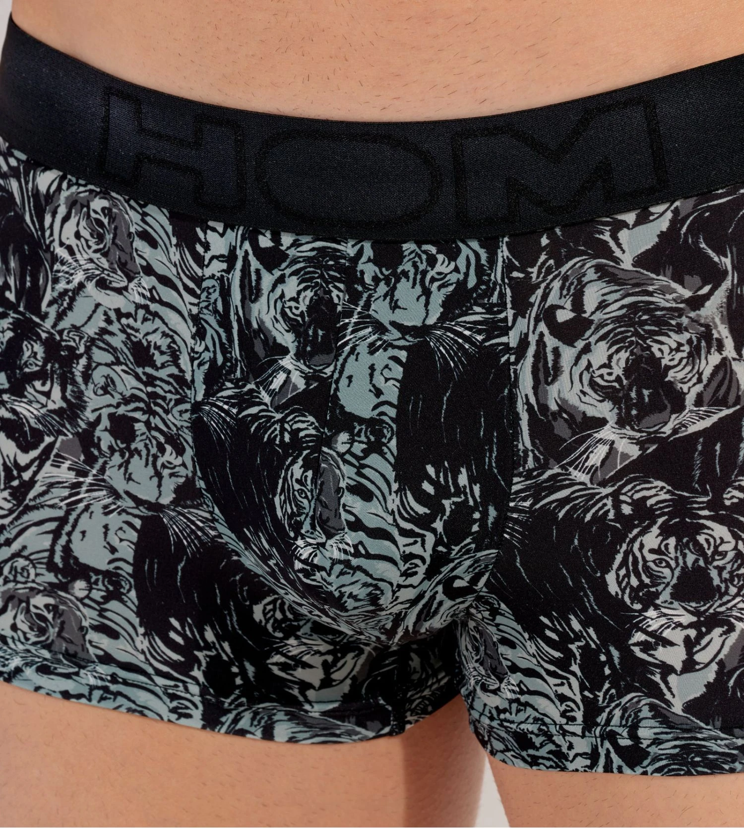 Boxer Tigers imprimé Noir/Gris Hom Boxer Tigers Imprimé Noir/Gris -Lingerie Sipp Boutique boxer tigers imprime noir et gris 2