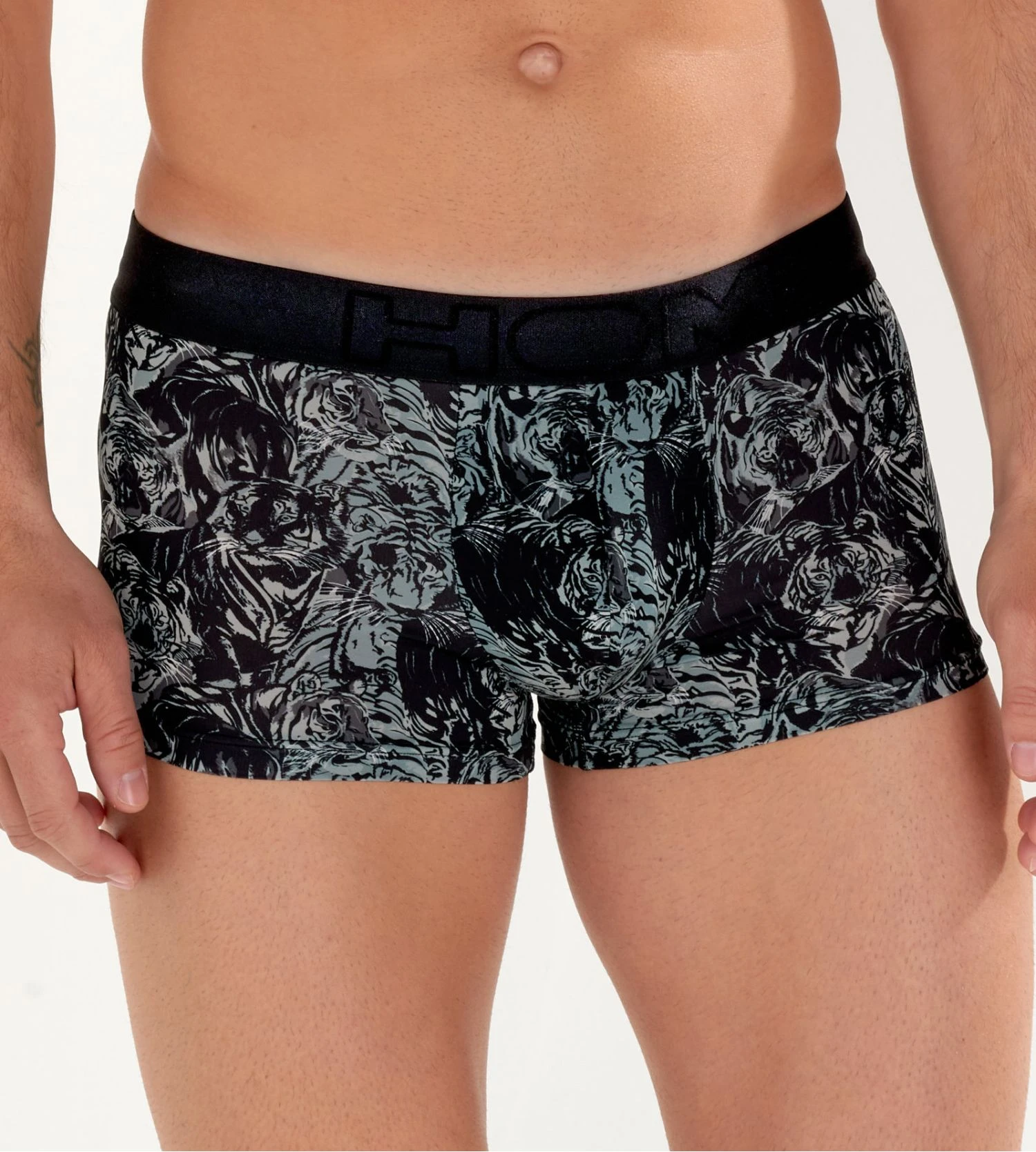 Boxer Tigers imprimé Noir/Gris Hom Boxer Tigers Imprimé Noir/Gris -Lingerie Sipp Boutique boxer tigers imprime noir et gris 4