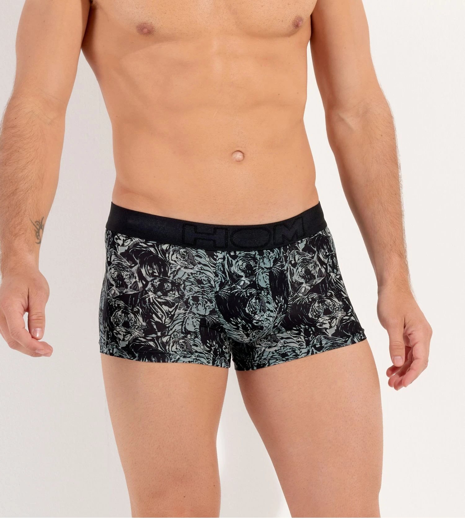 Boxer Tigers imprimé Noir/Gris Hom Boxer Tigers Imprimé Noir/Gris -Lingerie Sipp Boutique boxer tigers imprime noir et gris