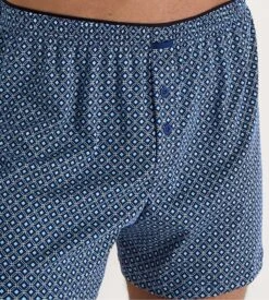 Calida Caleçon Flottant Boutonné Cotton Choice Pottery Blue -Lingerie Sipp Boutique calecon h flottant court boutonne 435 pottery blue bleu 2