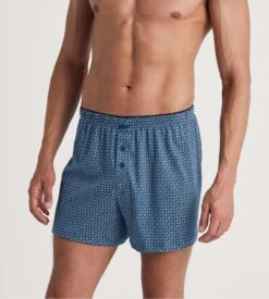 Calida Caleçon Flottant Boutonné Cotton Choice Pottery Blue