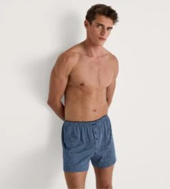 Calida Caleçon Flottant Boutonné Cotton Choice Pottery Blue -Lingerie Sipp Boutique calecon h flottant court boutonne 435 pottery blue bleu 5