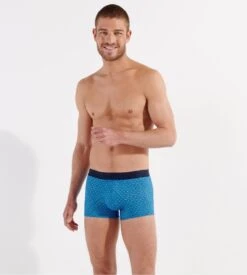 Hom Boxer à Ouverture Horizontale CAMERON HO1 Blue Print -Lingerie Sipp Boutique cameron ho1 boxer h i0bi blue print bleu 2
