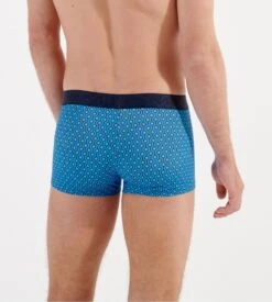 Hom Boxer à Ouverture Horizontale CAMERON HO1 Blue Print -Lingerie Sipp Boutique cameron ho1 boxer h i0bi blue print bleu 5