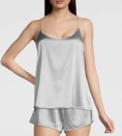 Caraco En Satin De Soie Stretch Argento -Lingerie Sipp Boutique caraco en satin de soie stretch 270 argento 3