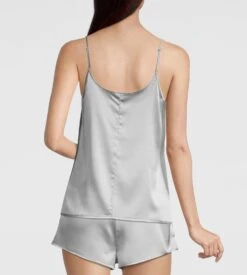 Caraco En Satin De Soie Stretch Argento -Lingerie Sipp Boutique caraco en satin de soie stretch 270 argento 4