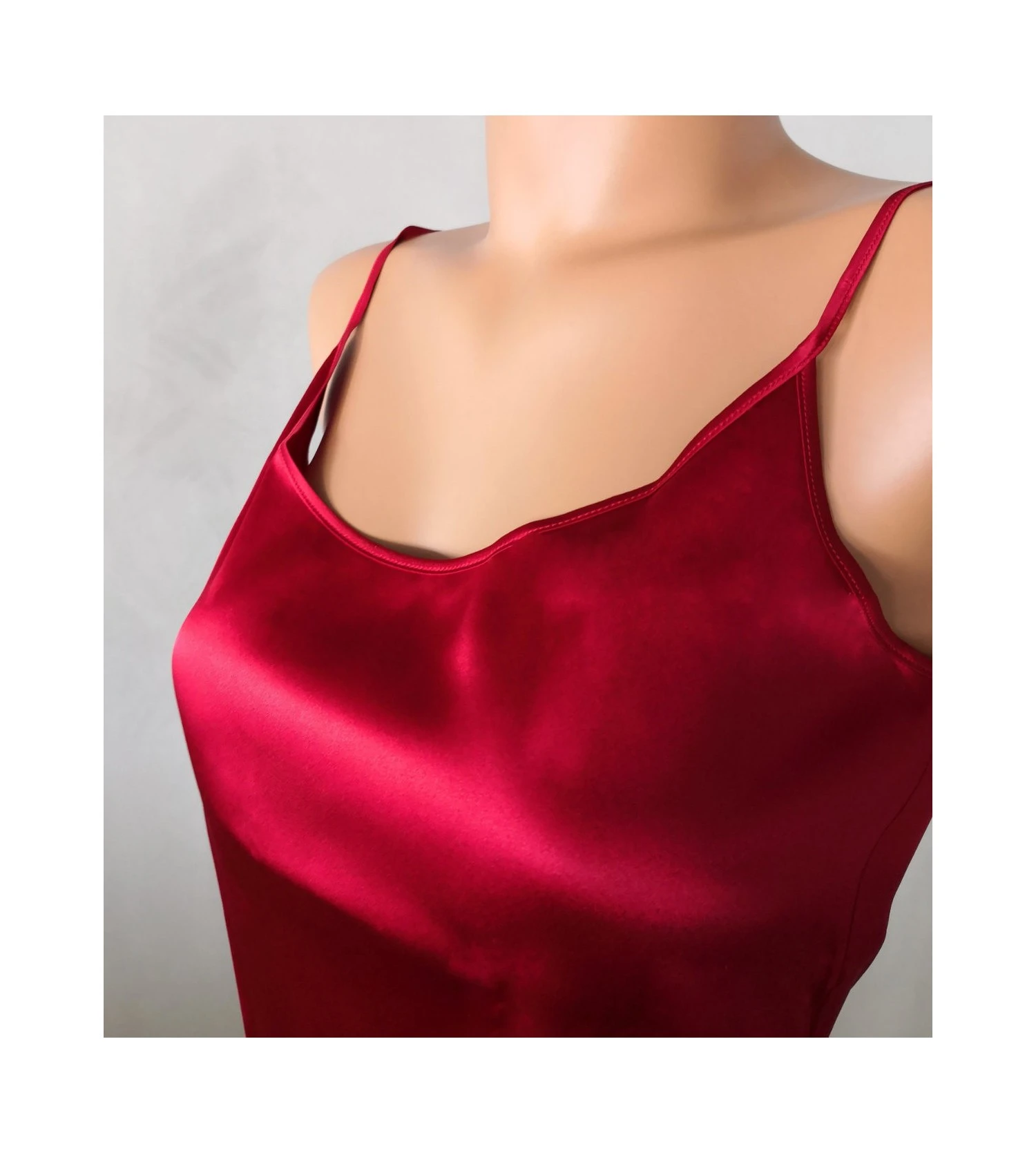 Caraco en satin de Soie stretch ROSSO Caraco En Satin De Soie Stretch ROSSO -Lingerie Sipp Boutique caraco en satin de soie stretch 615 rosso 1