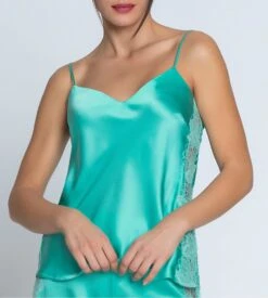 Caraco En Soie Princesse Iris Princesse Aqua -Lingerie Sipp Boutique caraco soie princesse iris princesse aqua 5