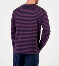 Pyjama Long à Rayures Bordeaux/bleu Pour Homme Carson 3 Pyjama Long à Rayures Bordeaux/bleu Pour Homme Carson -Lingerie Sipp Boutique carson pyjama rayures homme 3