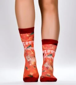 Chaussettes Femme Christmas Champagne Imprimé Multicolore