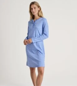 Calida Chemise De Nuit Motifs Coeurs Daylight Dreams Hydrangea Blue
