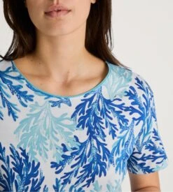 Calida Chemise De Nuit En Coton Coastal Dreams Bleu -Lingerie Sipp Boutique chemise de nuit manches courtes 566 vert 2