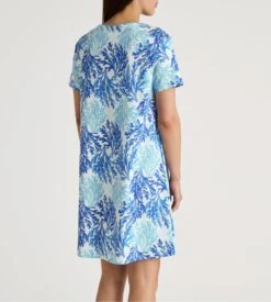 Calida Chemise De Nuit En Coton Coastal Dreams Bleu -Lingerie Sipp Boutique chemise de nuit manches courtes 566 vert 3