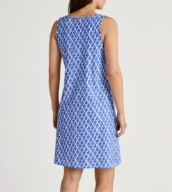 Calida Chemise De Nuit Sans Manches Bleue Shell Nights -Lingerie Sipp Boutique chemise de nuit sanss manche 455 blue 3