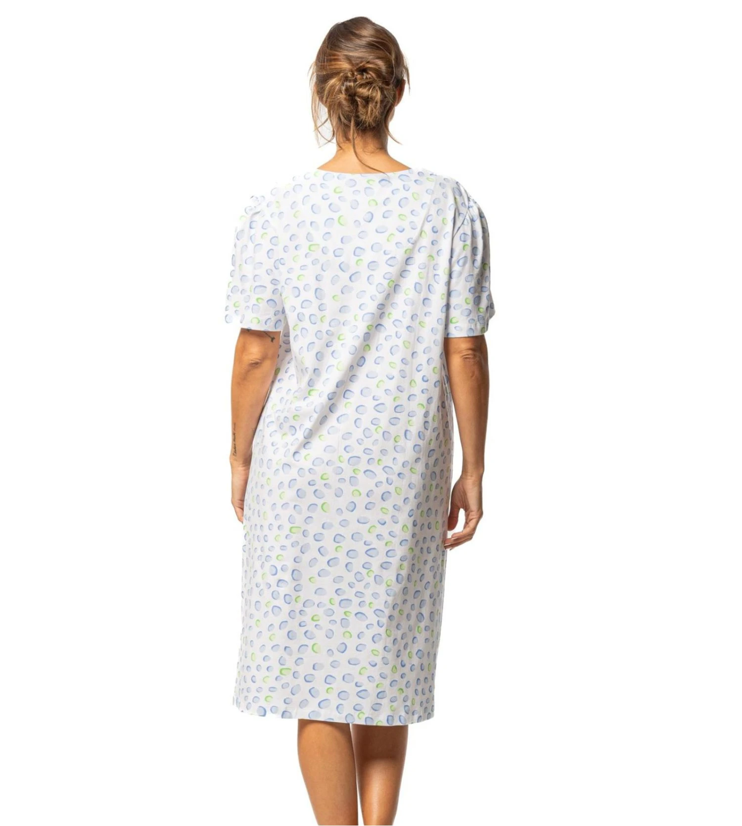 Chemise de nuit classique Bleue Chemise De Nuit Classique Bleue -Lingerie Sipp Boutique chemise de nuit simple bleu 1