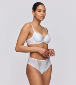 MARIE JO Culotte Haute Brodée Chen White Yacht -Lingerie Sipp Boutique chen culotte haute white yacht 3