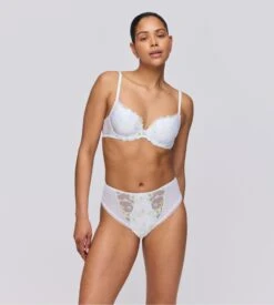 MARIE JO Culotte Haute Brodée Chen White Yacht -Lingerie Sipp Boutique chen culotte haute white yacht 5