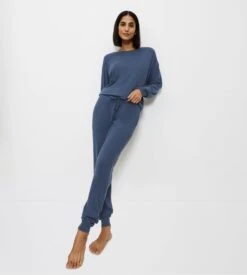Triumph Pantalon Cozy Comfort Crown Blue -Lingerie Sipp Boutique cozy comfort cozy trouser tdf pantalon 4098 crown blue 3