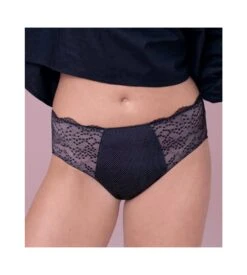 ANITA Culotte Haute Brodée Orely NOIR
