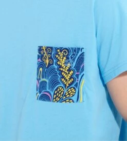 Hom Pyjama D'été En Coton CYRIL Blue Print -Lingerie Sipp Boutique cyril pyj court u p0bi blue print bleu 2