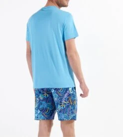 Hom Pyjama D'été En Coton CYRIL Blue Print -Lingerie Sipp Boutique cyril pyj court u p0bi blue print bleu 5