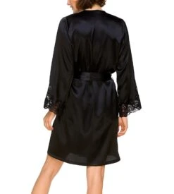 Déshabillé Grande Taille En Satin Black 1 Déshabillé Grande Taille En Satin Black -Lingerie Sipp Boutique deshabille grande taille en satin black 004 1