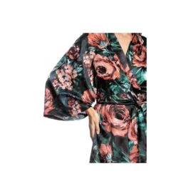 Déshabillé Kimono En Satin Fiorella IMPRIME -Lingerie Sipp Boutique deshabille kimono en satin fiorella imprime 1