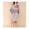 Déshabillé Kimono En Satin Lilac Haze