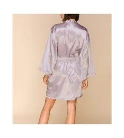 Déshabillé Kimono En Satin Lilac Haze -Lingerie Sipp Boutique deshabille kimono en satin lilac haze 308 2