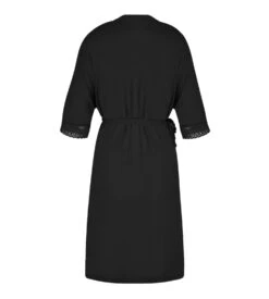 Déshabillé Noir Croisé Simply Graphic -Lingerie Sipp Boutique deshabille noir manhes courtes simply graphic 2