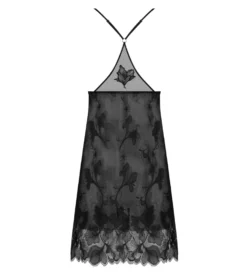 Nuisette Baby Doll Noir En Tulle Brodé Désir Et Volupté -Lingerie Sipp Boutique desir et volupte nuisette baby doll noir 4