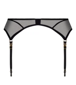 Porte Jarretelles Noir En Tulle Brodé Désir Et Volupté -Lingerie Sipp Boutique desir et volupte porte jarretelles noir 4