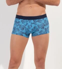 Hom Shorty Coton Modal DOURO Blue Print -Lingerie Sipp Boutique douro boxer trunk p0bi blue print bleu 4