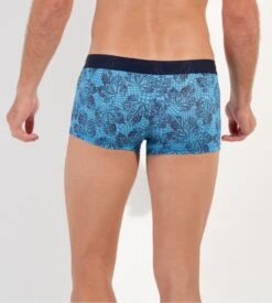 Hom Shorty Coton Modal DOURO Blue Print -Lingerie Sipp Boutique douro boxer trunk p0bi blue print bleu 5