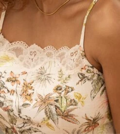 Caraco Fleuri Avec Dentelle Femme Évasion Tropique Matin Tropic -Lingerie Sipp Boutique evasion tropic caraco matin tropic 2